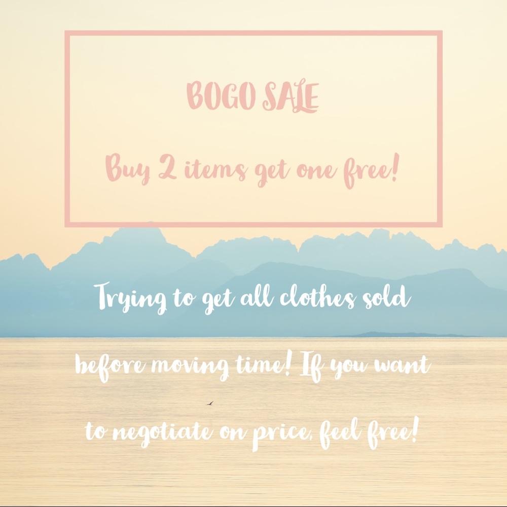 Assorted Clothing Items Buy 2 get one FREE!